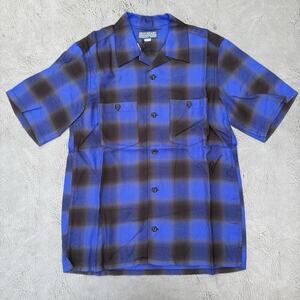 Iron Heart 5oz Bowling Shirt BLUE IHSH-325-BLUE Medium NEW